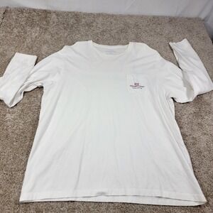 Vineyard Vines Mens XXL White Long Sleeve Pocket T Shirt I Love Harbor Springs